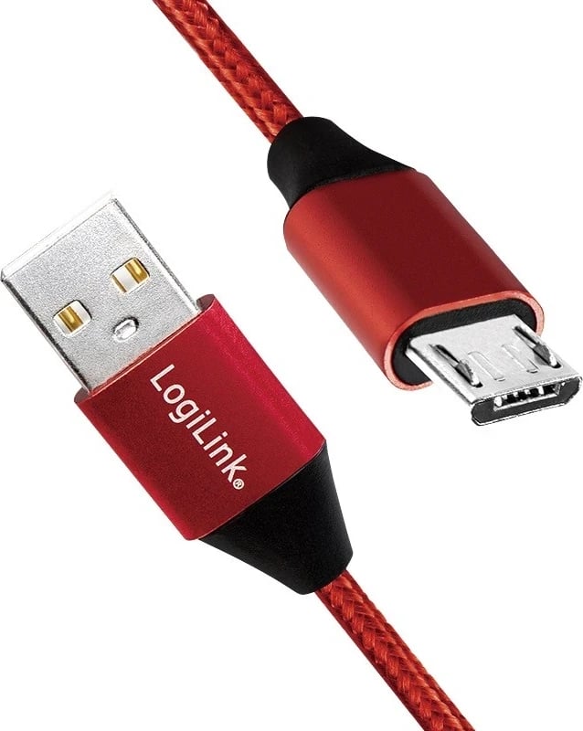 Kabllo mikro USB LogiLink, e kuqe