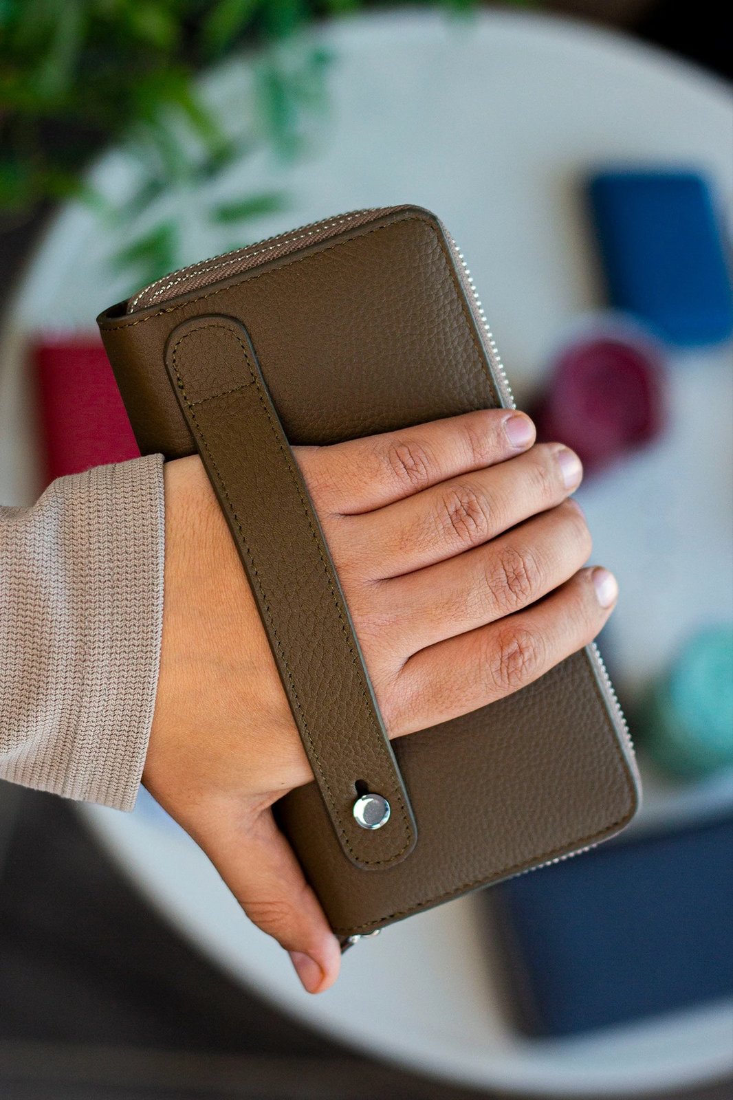 Portofol unisex Zoozie Bags Orleans, ngjyrë e gjelbër