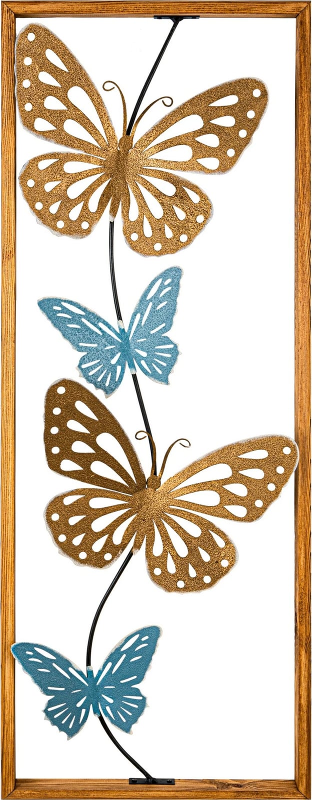 Aksesor dekorativ metalik për mur, Wallity Nayino, shumëngjyrësh, 34x4x90cm