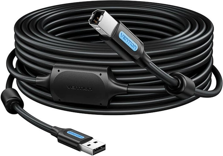 Kabllo USB 2.0 A në USB-B Vention COQBL, 10m, e zezë