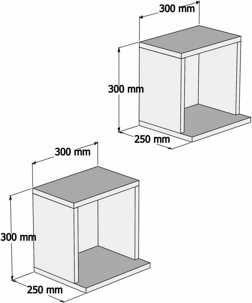 Raft muri Hanah Home, Sevima, bardhë dhe arre, set prej 2 copash