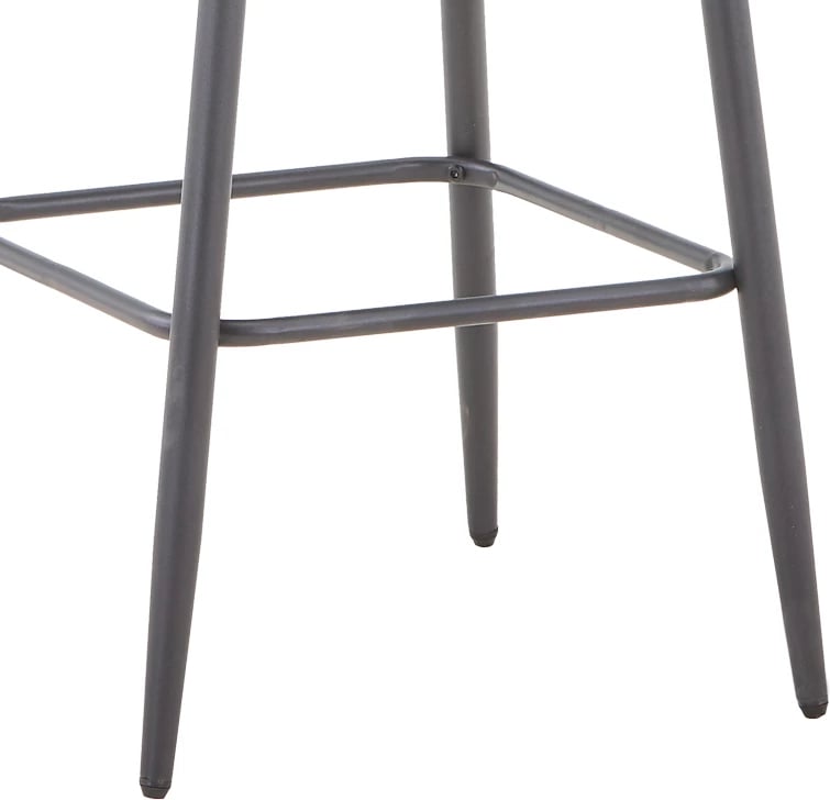 Karrige për bar Vivian, kadife e zezë, këmbë metalike, 57x50x100cm