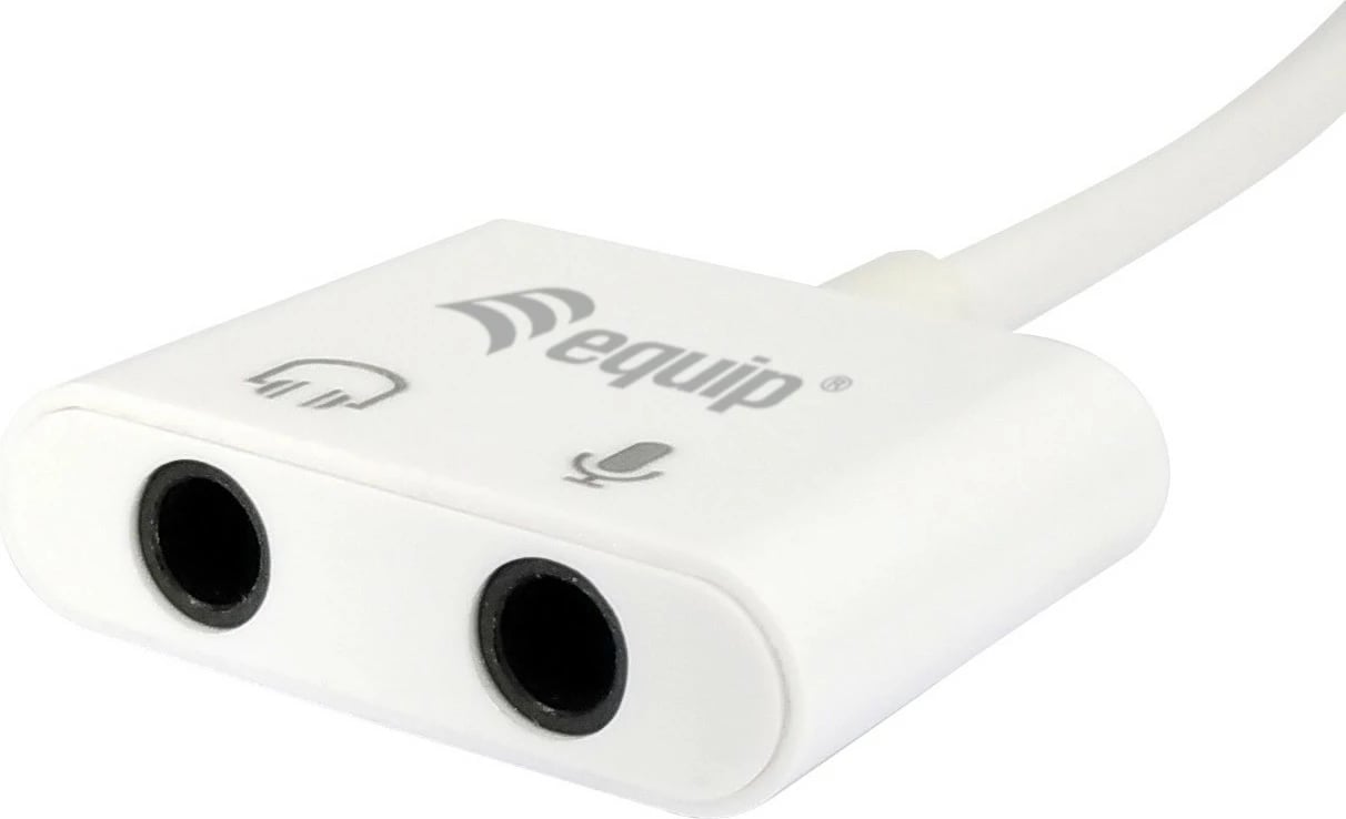 Adapter audio Equip 133460, USB Type C në 3.5mm, i bardhë