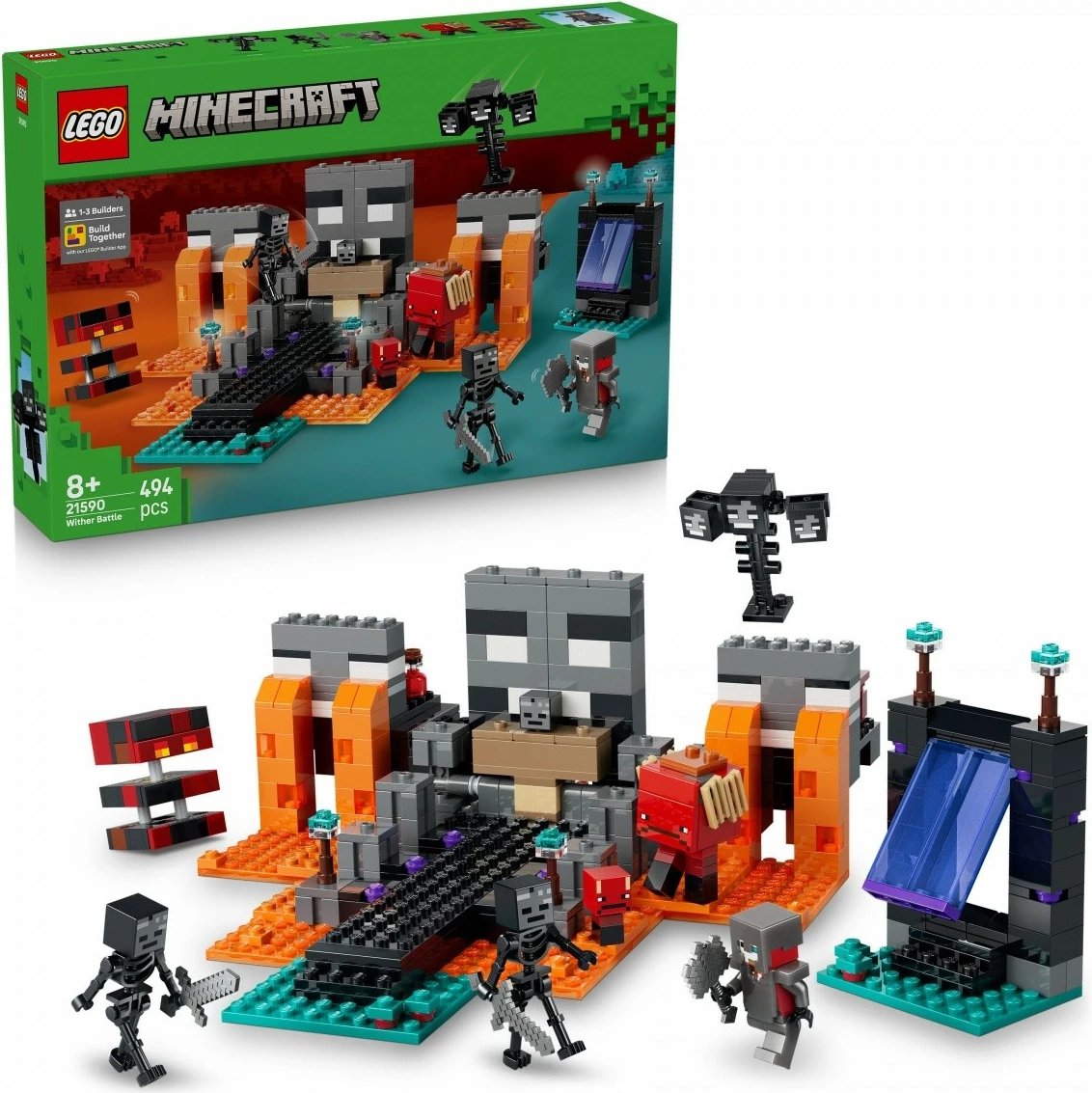 Set ndërtime LEGO Minecraft 21590 Wither Battle, 494 pjesë, 8+