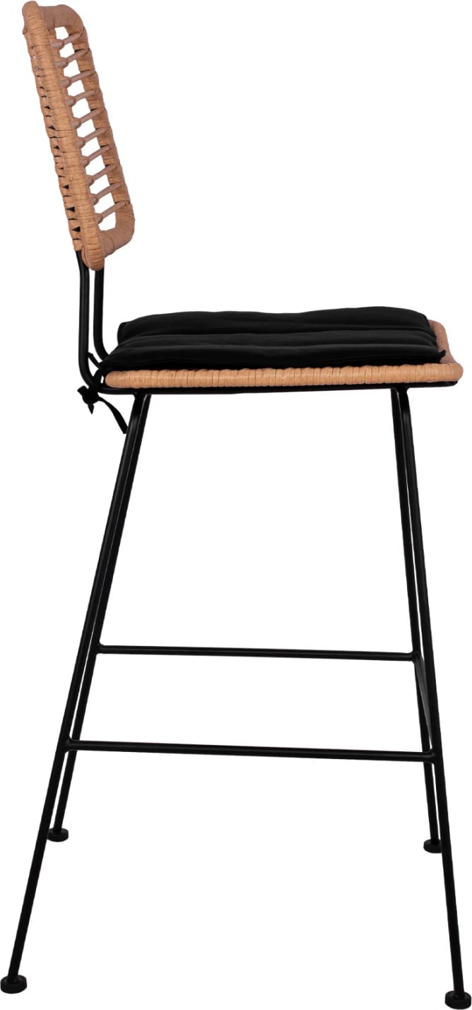 Karrige për bar me jastëk Allegra FH5455 me thurje në ngjyrë bezhë 46,5x55x117,5 cm