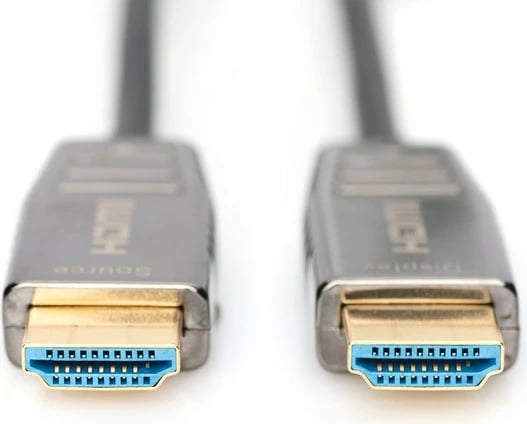 HDMI kabllo Digitus AK-330126-200-S, 20m, 8K, HDR, 48 Gbit/s, e zezë