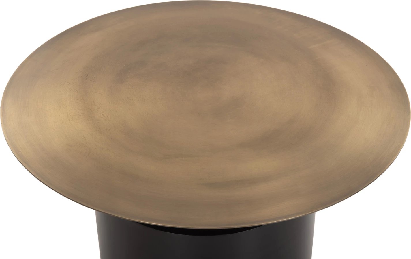 Tavolinë kafeje CUTTY FH9722 metalike, ngjyrë e zezë dhe bronz antik, Φ76x45.5H cm