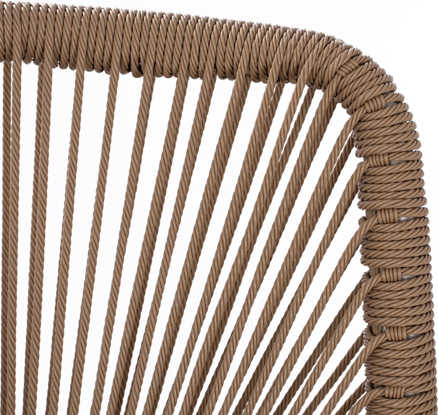 Karrige alumini e bardhë me litar PE bezhë FH5770.01 45x63x82 cm