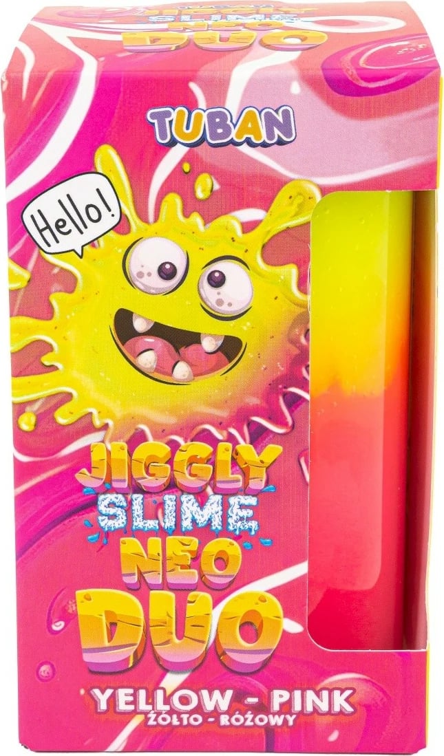 Slime Jiggly Neo Duo TUBAN, 430g, verdhë-rozë