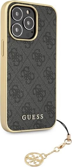 Mbështjellës Guess GUHCP13XGF4GGR për iPhone 13 Pro Max 6.7", 4G Charms, Gri