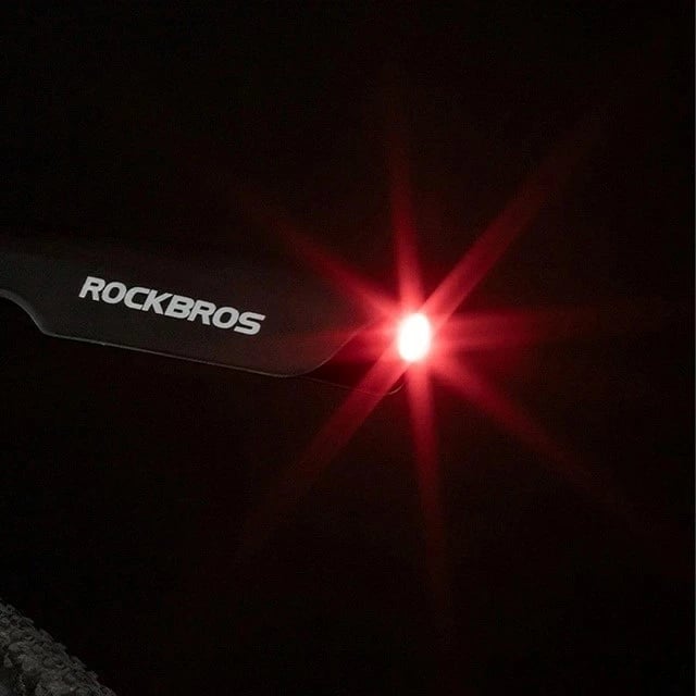 Mbrojtëse balte për biçikletë Rockbros DNB8001BK me dritë LED të kuqe, e zezë