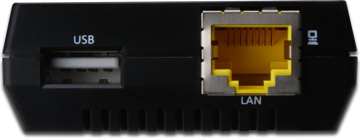 Server rrjeti Digitus 1-Port USB 2.0, i zi