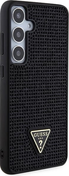 Mbështjellës Guess Rhinestone Triangle për Samsung Galaxy S24+, i zi