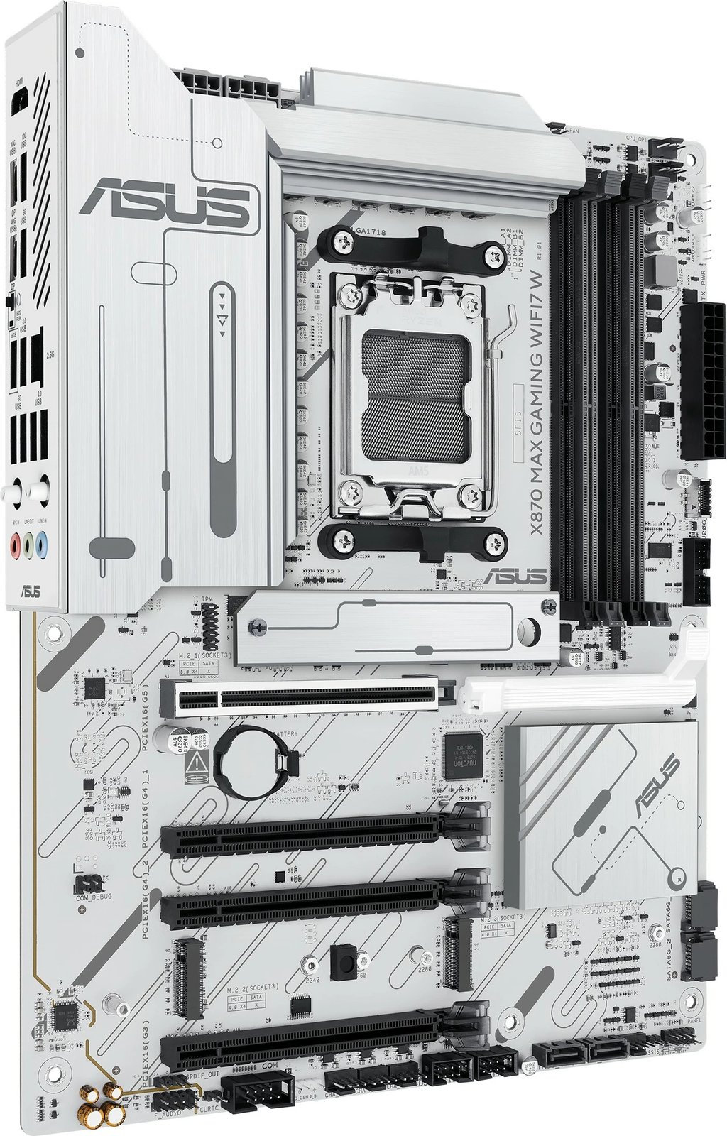 Pllakë amë ASUS X870 MAX GAMING WIFI7, Socket AM5, DDR5, ATX, WiFi 7, e bardhë