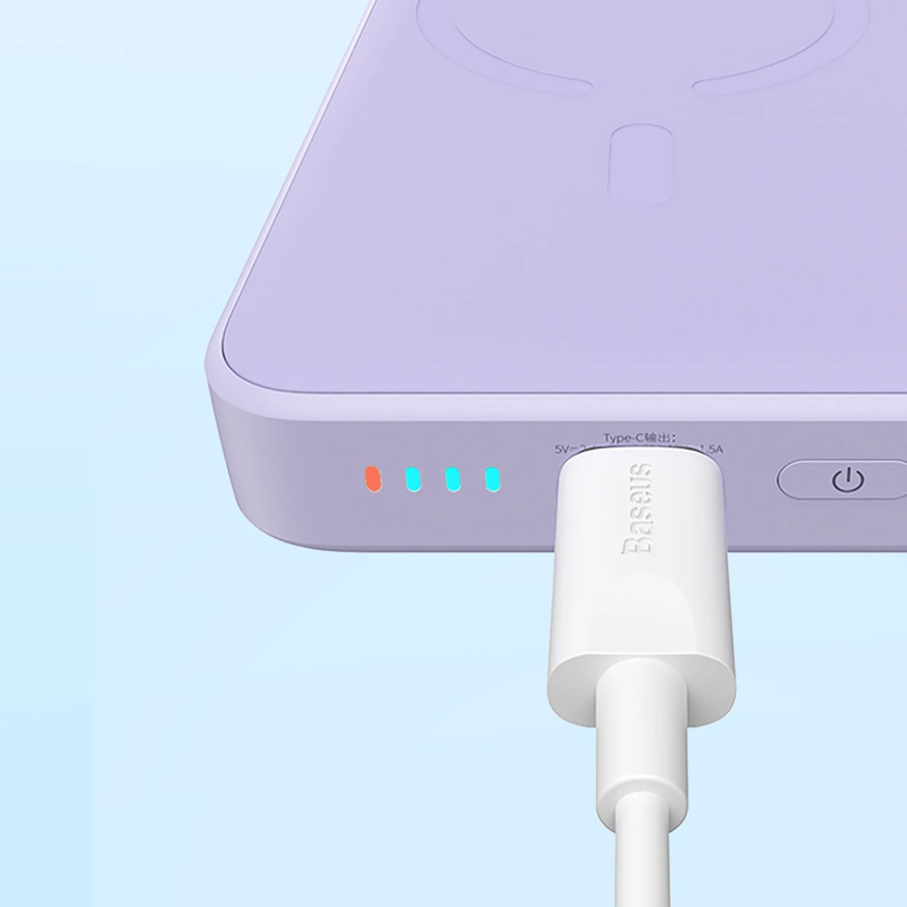 Powerbank Baseus Magnetic Mini 10000mAh 20W, USB-C, vjollcë me kabllo USB-C