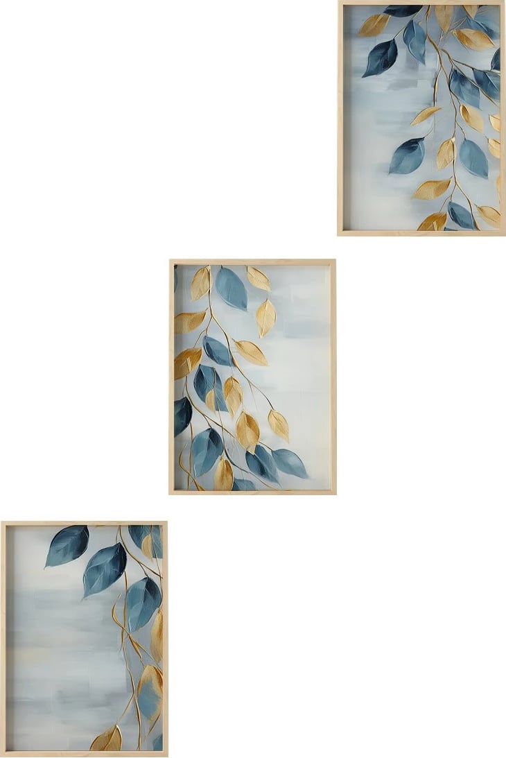 Pikturë dekorative me kornizë MDF (3 pjesë), Wallity, Huhu476, 50x70cm