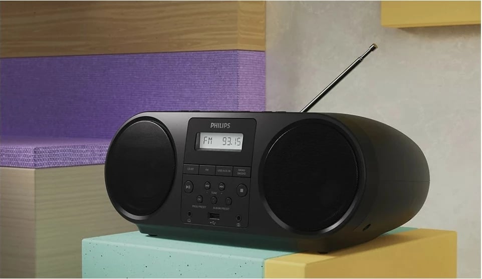 Boombox CD Philips TAZ5000/10 Bluetooth 5.4 FM USB AUX MP3 4W i zi