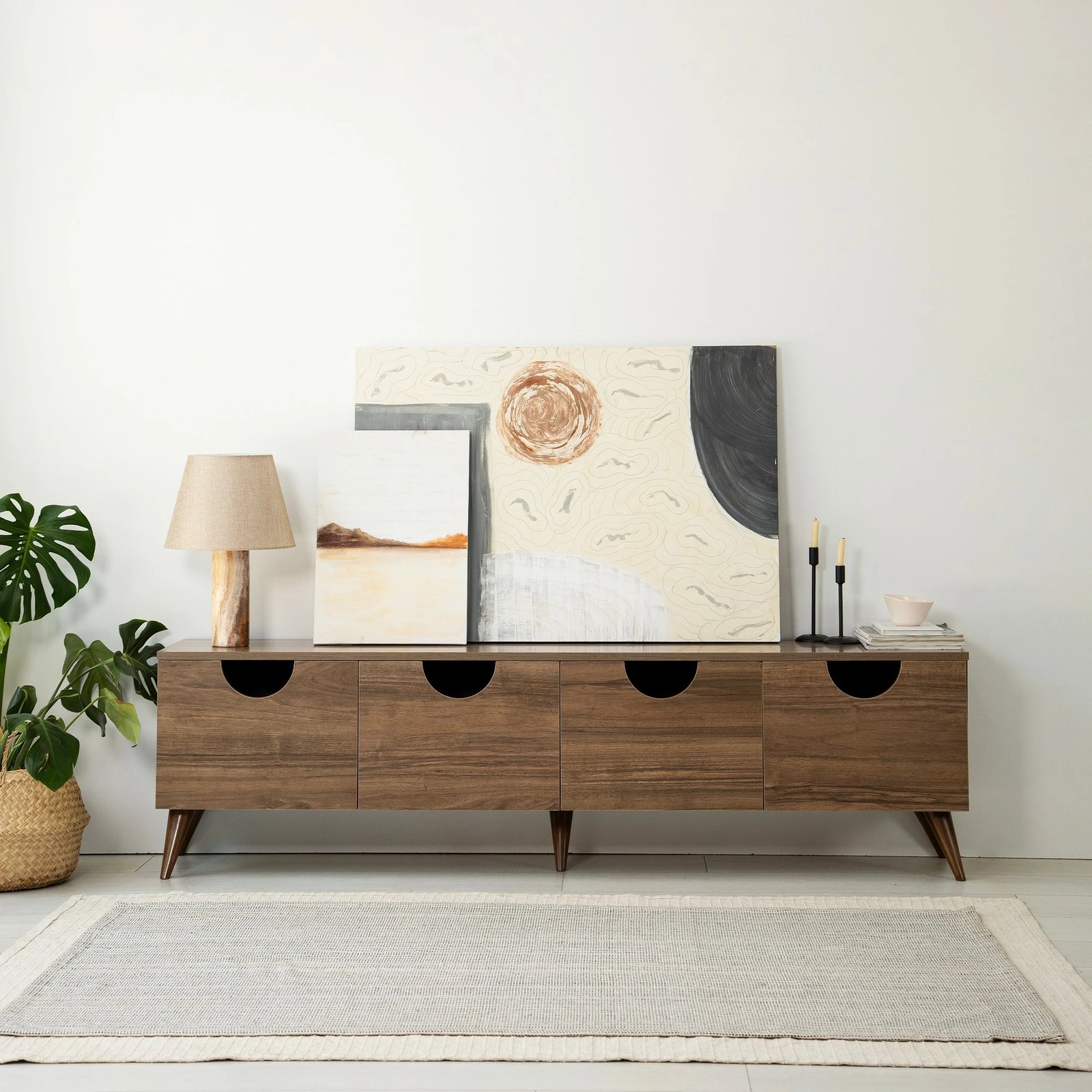 Komodë televizori, ngjyrë arre, Skye Decor, Four Seasons