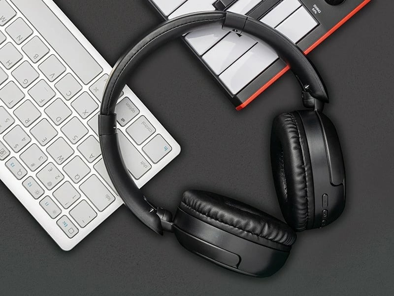 Kufje pa tela, Tracer Mobile Super BT (TRASLU47379), Bluetooth 5.1 40 mm, mikrofon, 200 mAh, USB-C, të zeza