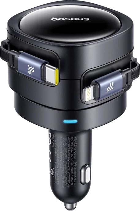 Karikues veture Baseus C00035507121-00 me kabllo USB-C + Lightning 60W, Zi