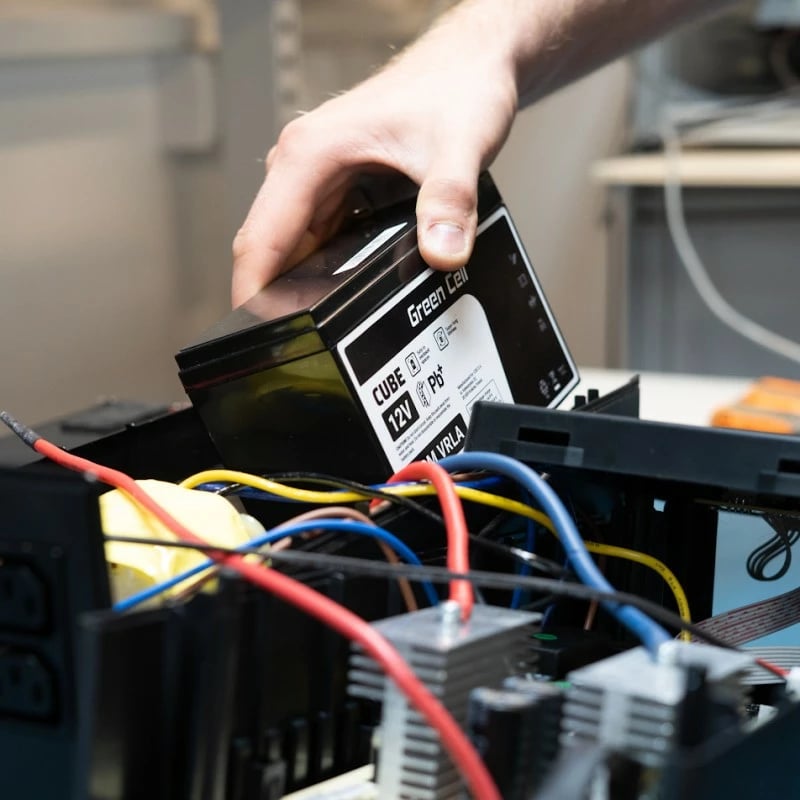 Bateri AGM VRLA, Green Cell, AGM12V55AH-J, 12V 55Ah, IP54, e zezë