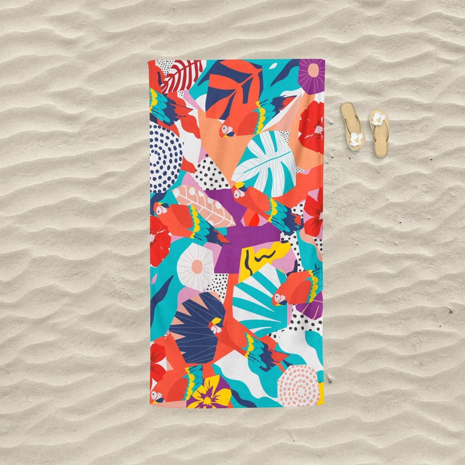 Peshqir plazhi Mijölnir, Baskili v6, shumëngjyrësh, 75x150cm