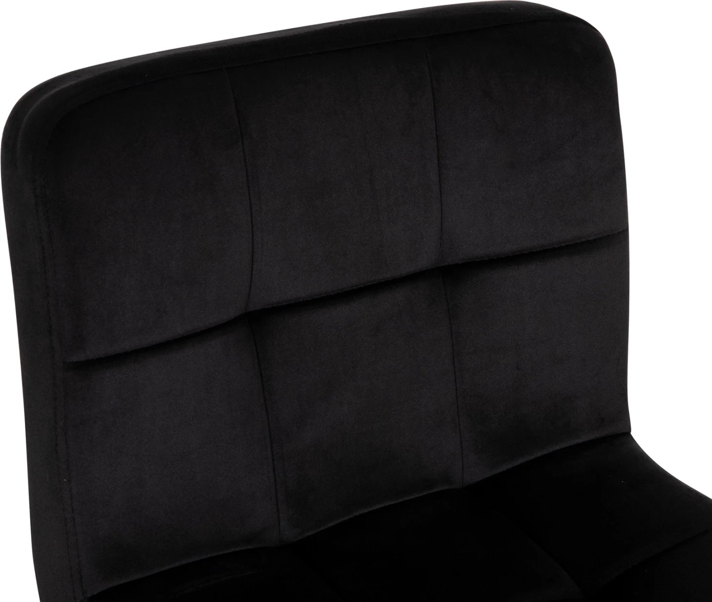 Karrige për bar rrotulluese DIANA, kadife e zezë, metal mat, 44x52x109cm, set prej 2 copë