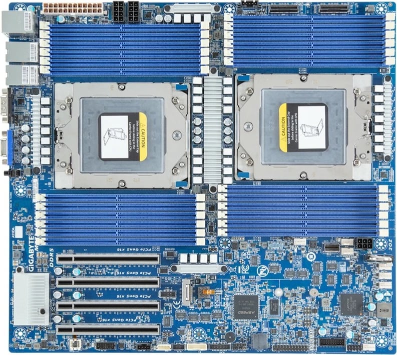 Pllakë amë Gigabyte MZ73-LM0 Rev 2, SP5, për servera, blu