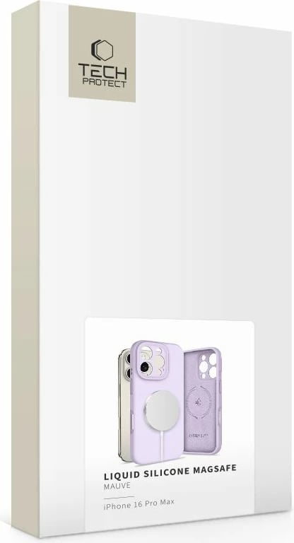 Mbështjellës Tech-Protect Liquid Silicone MagSafe për iPhone 16 Pro Max, Vjollcë