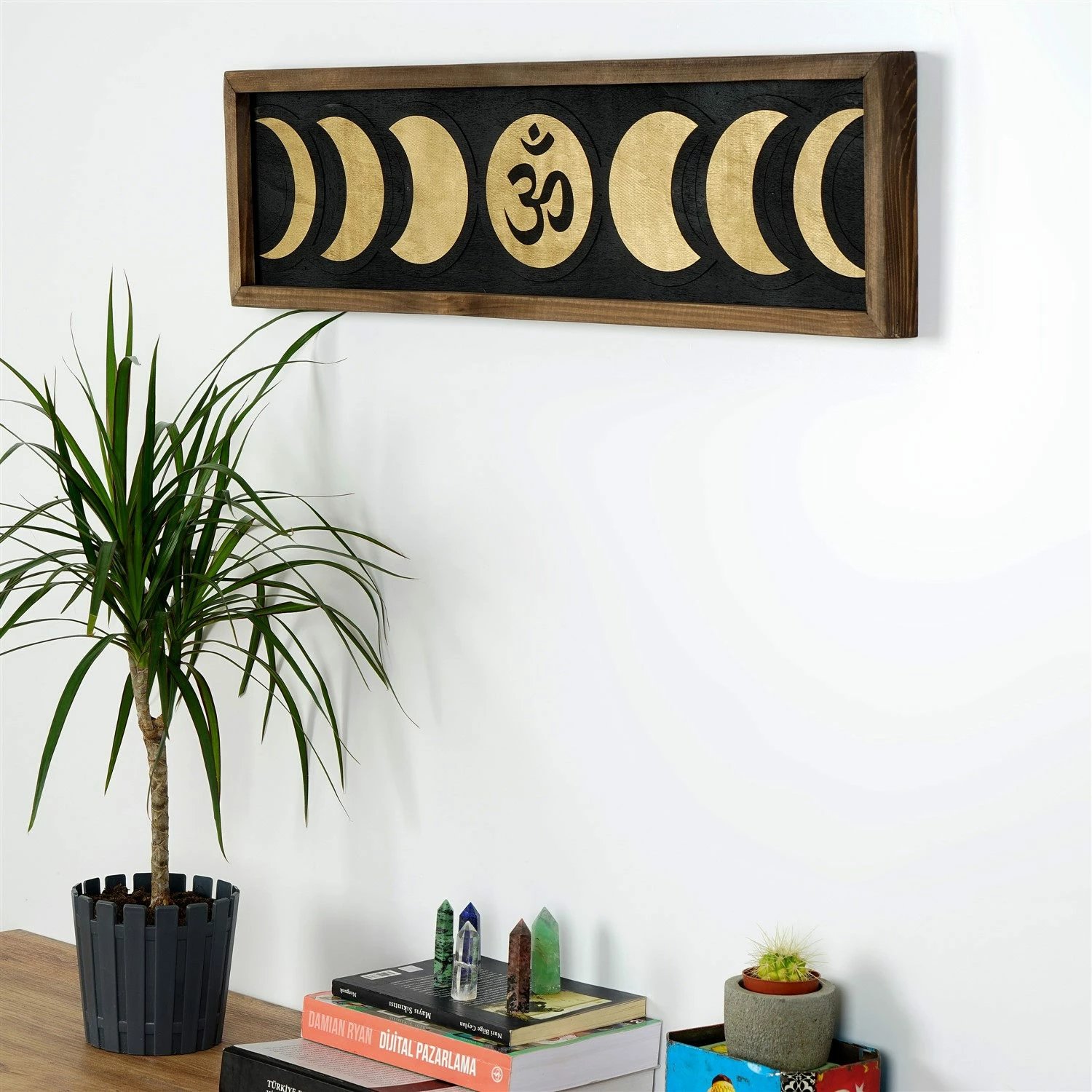 Aksesor dekorativ prej druri për mur, Wallity, ART057