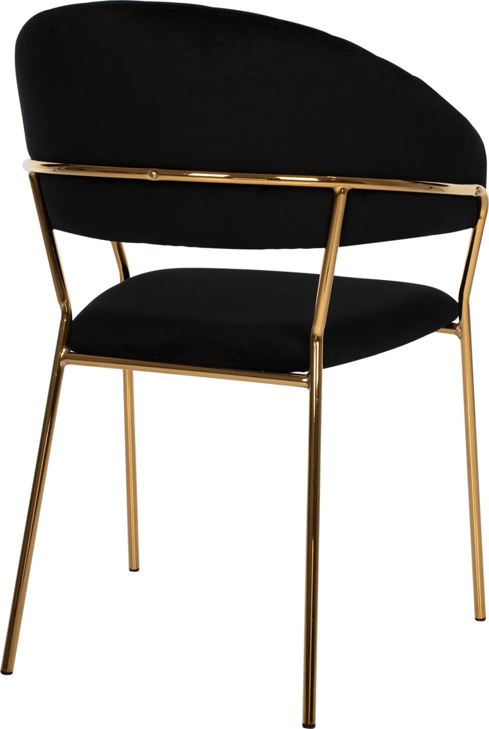 Karrige THEODORE FH8520.04 kadife e zezë dhe kornizë e artë 55Χ50Χ82Hcm., set prej 2 copë