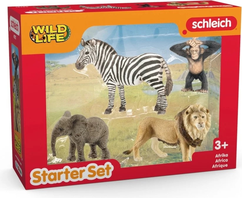 Set figurina kafshë të egra Schleich Wild Life, 4 copë, plastikë