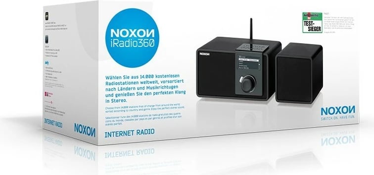 Radio interneti NOXON iRadio 360, stereo, Wi-Fi, ngjyrë e zezë