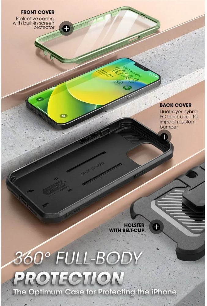 Mbështjellës Supcase Unicorn Beetle Pro për iPhone 14 Plus, i gjelbër