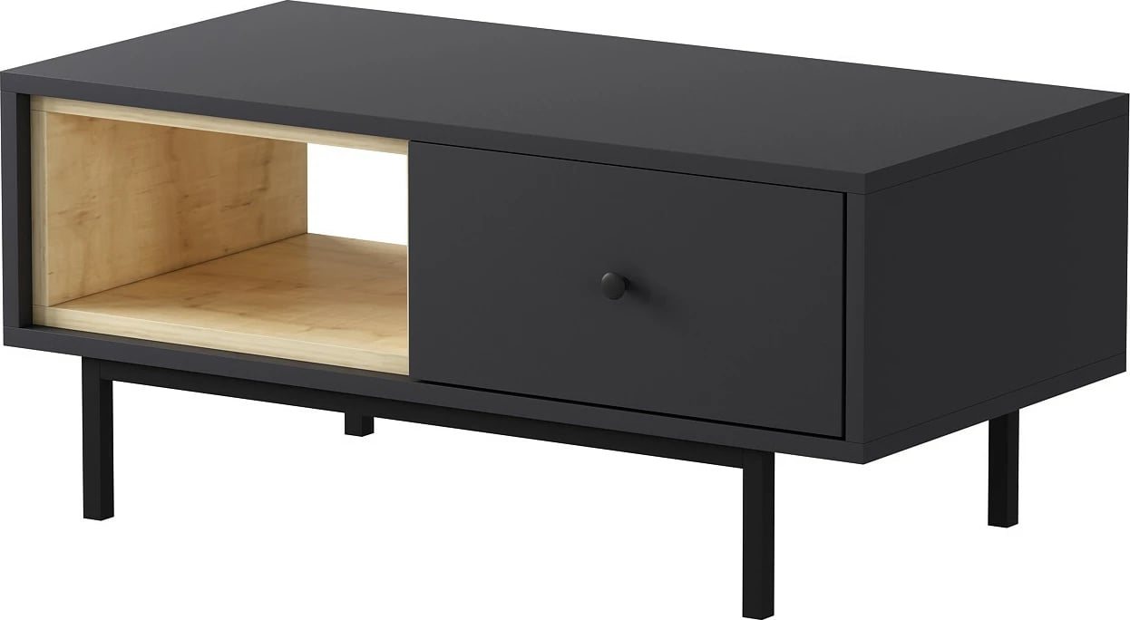 Tavolinë për kafe Hanah Home, ngjyrë natyrale-antracit