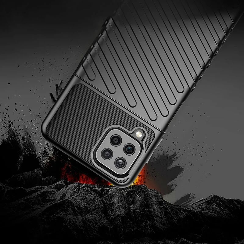 Mbështjellës Hurtel Thunder Case për Samsung Galaxy A22 4G, TPU, i zi