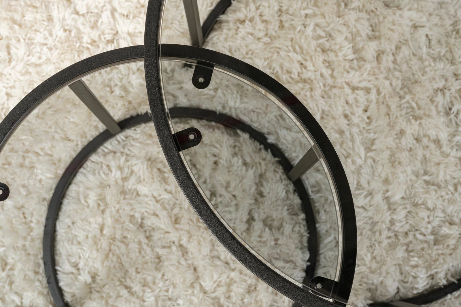 Set tavolinash kafeje Nordure, Aurum, 60, 42, e zezë, gri