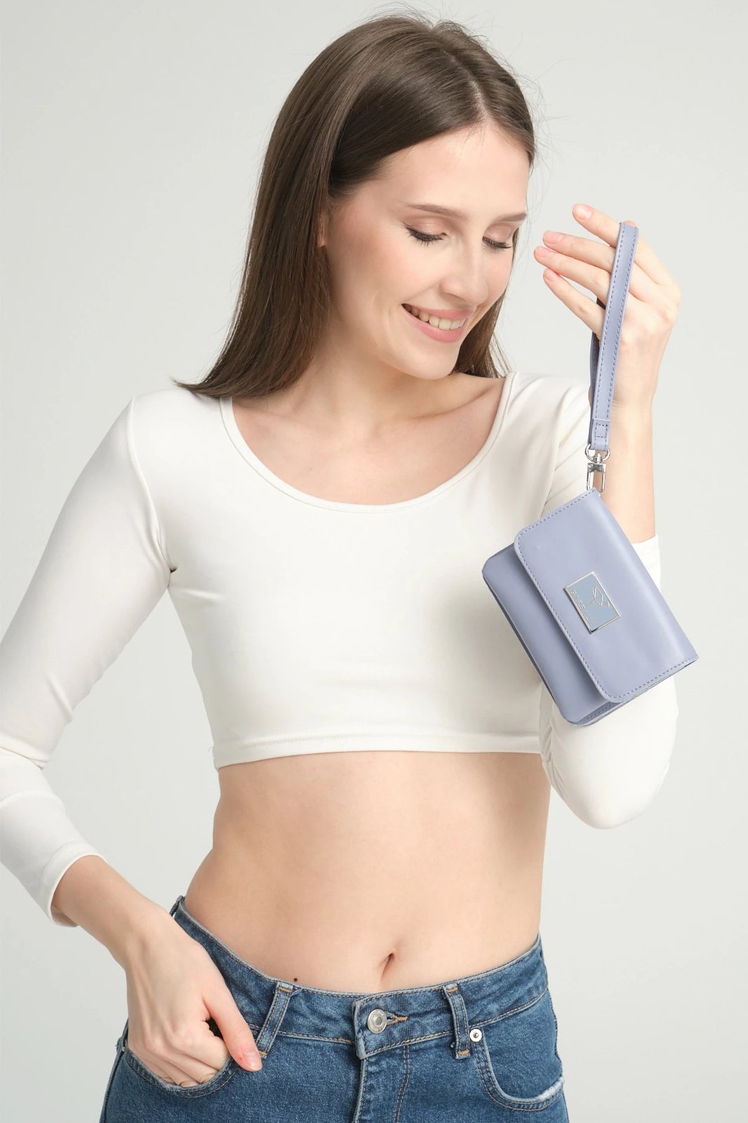 Portofol për gra, ngjyrë baby blue, Zoozie Bags