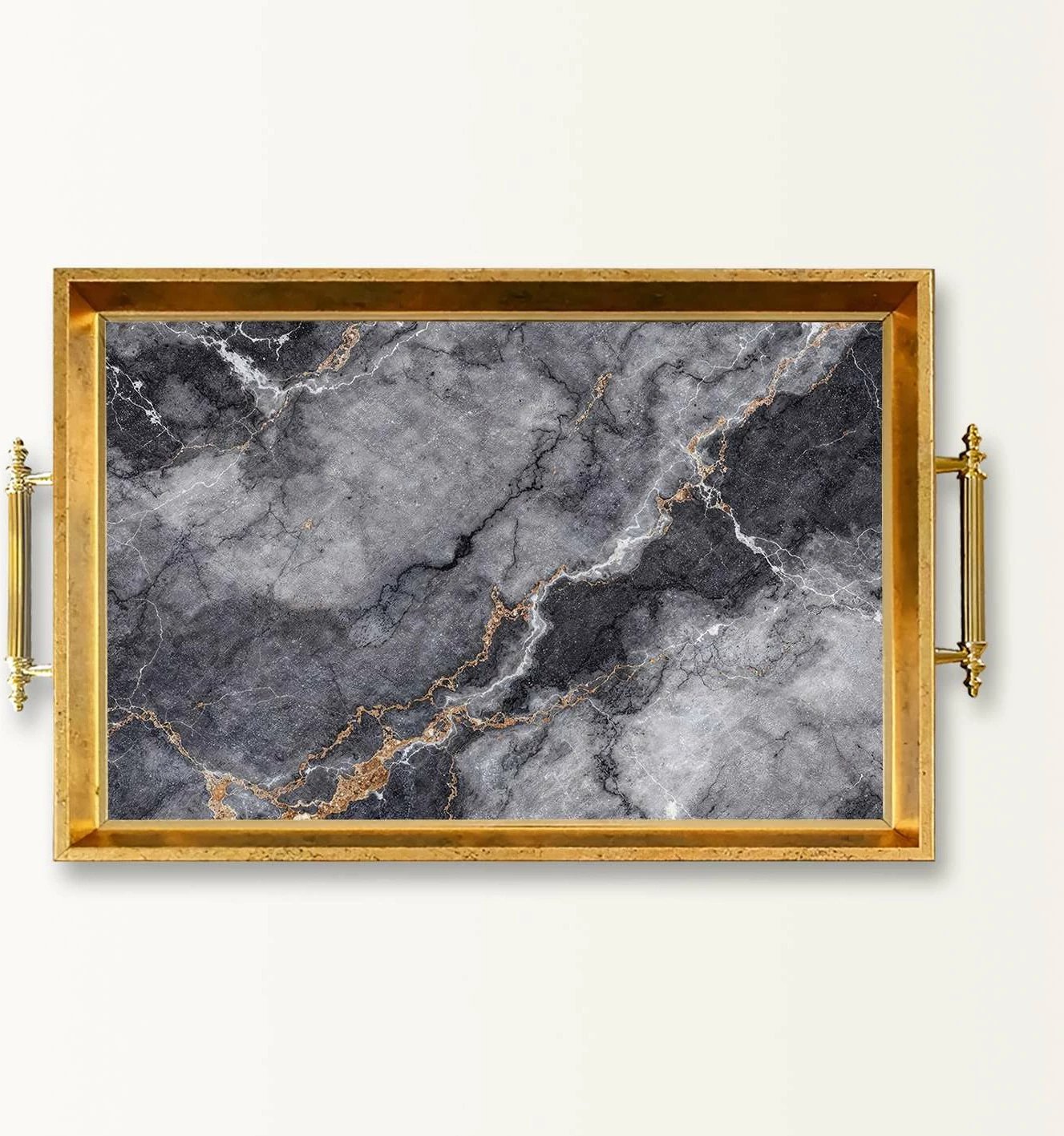 Tabaka dekorative prej qelqi, Aberto Design, TPEA10044, shumëngjyrëshe, 50x29x3.5 cm Tabaka dekorative prej qelqi, Aberto Design, TPEA10044, shumëngjyrëshe, 50x29x3.5 cm