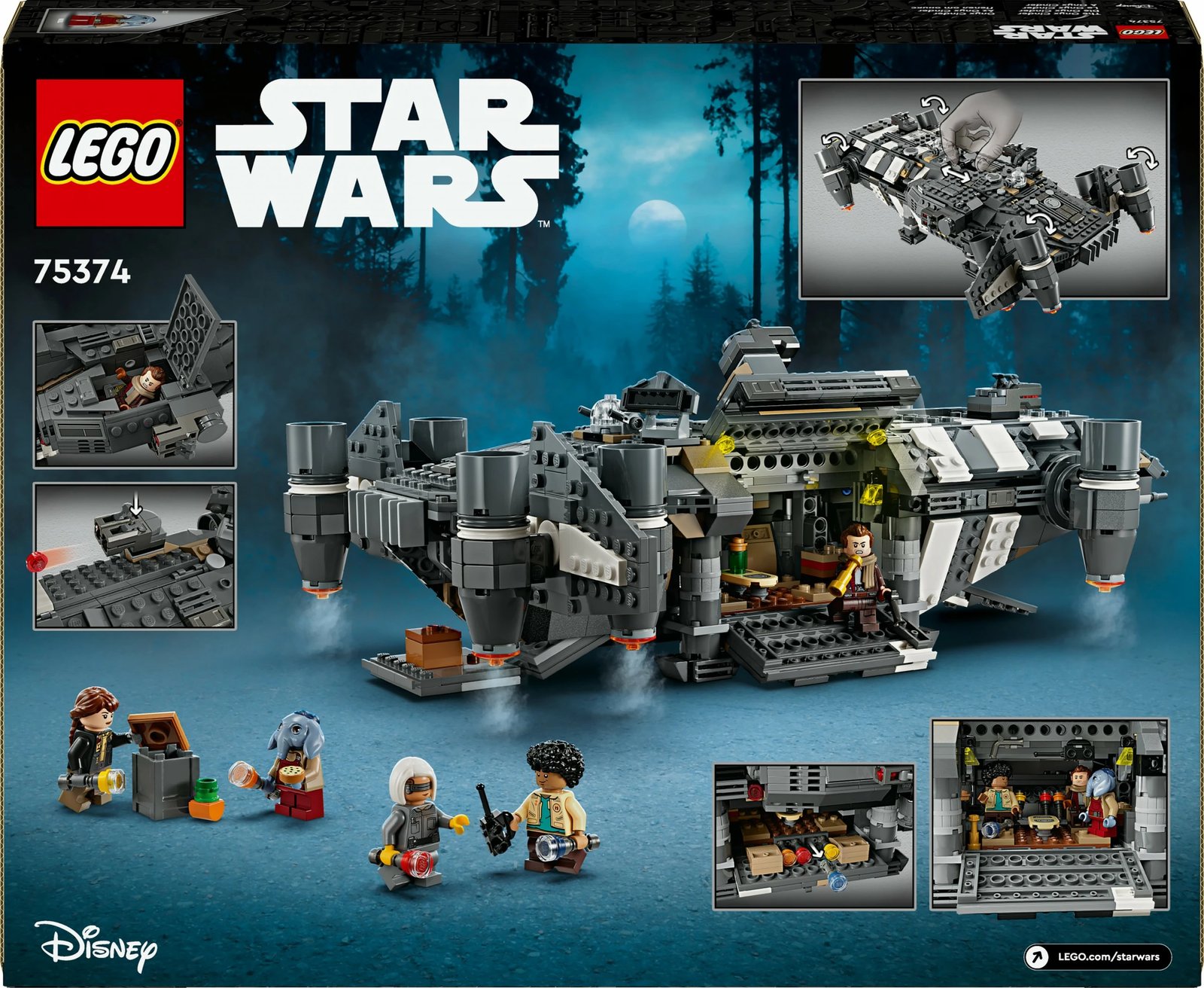 Set ndërtimi LEGO Star Wars The Onyx Cinder 75374, 1325 pjesë, multikolor