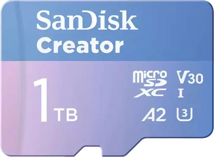 Kartelë memorie Sandisk Creator microSD 1TB kaltër/vjollcë