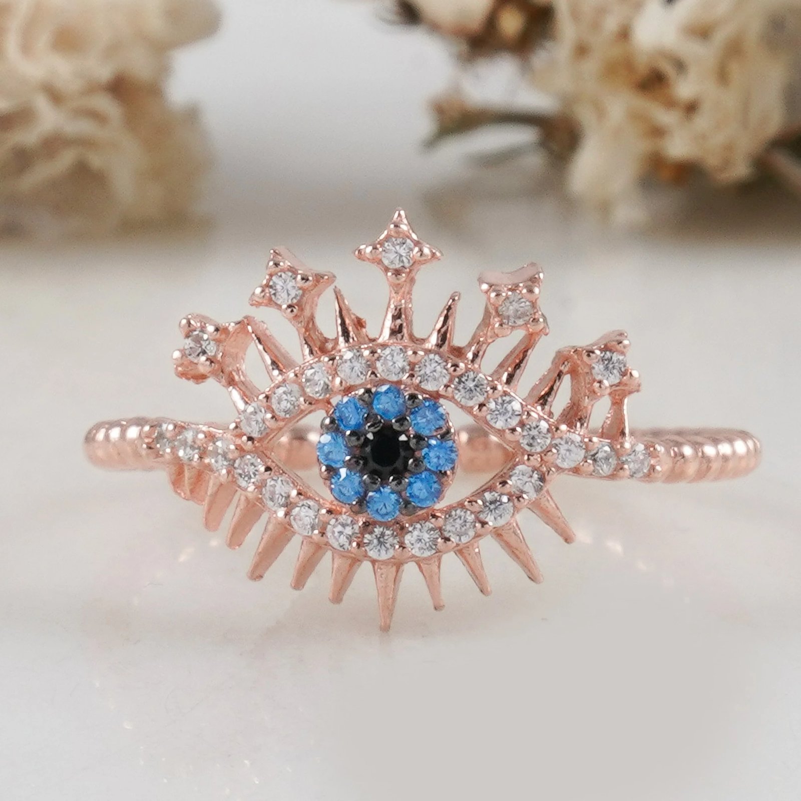 Unazë argjendi Jumeon, ngjyrë ari rozë, 10108ROS