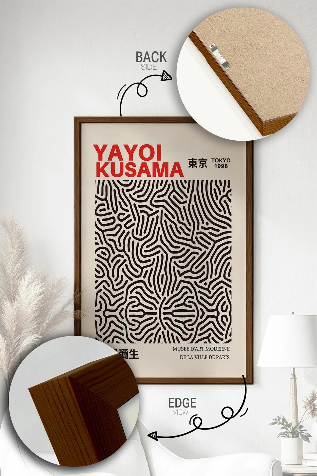 Pikturë dekorative me kornizë, shumëngjyrëshe, Lmnmdlkahve35