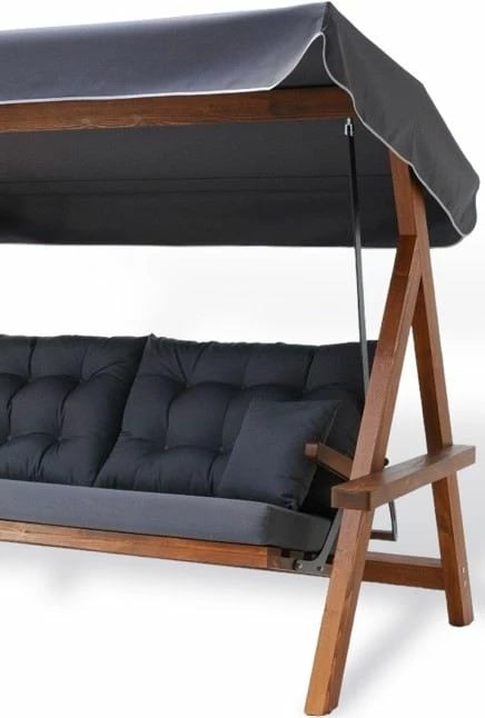 Karrige lëkundëse treshe për kopsht, ngjyrë antracit, Skye Decor Lyon 2400