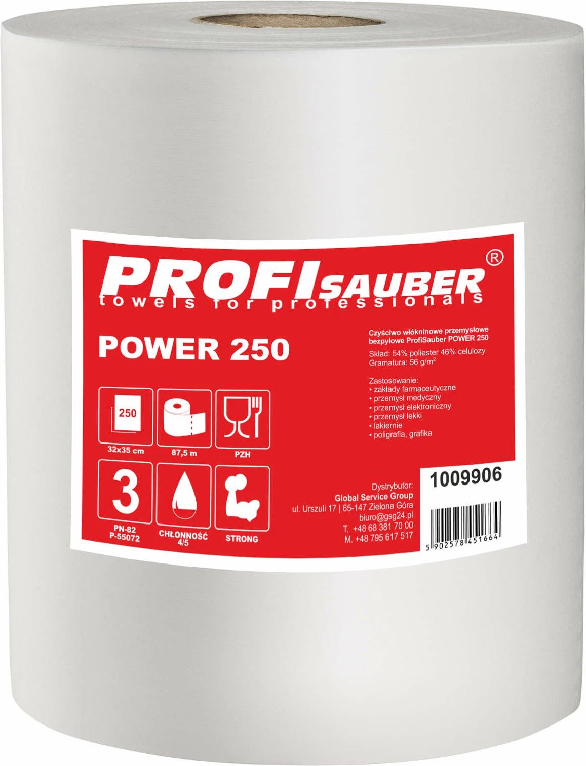 Leckë industriale pastruese Profi Sauber POWER 250, 250 fletë, e bardhë