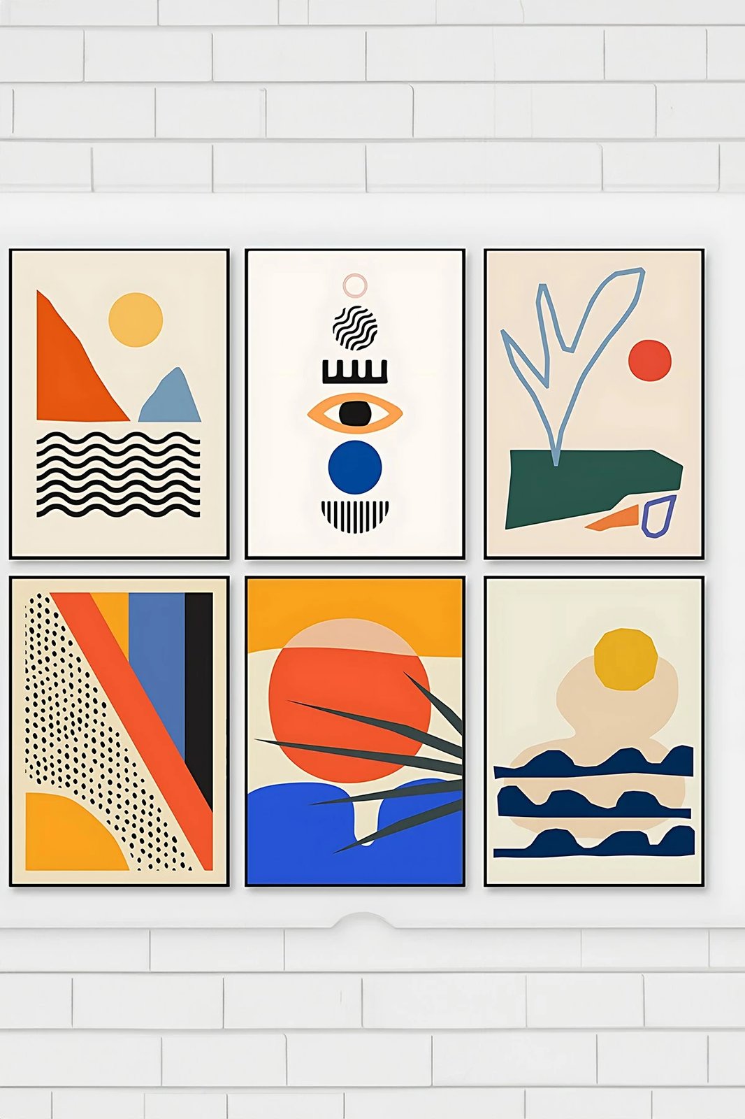 Set pikturash dekorative me kornizë, 6 copë, Wallity, Artsycllct11