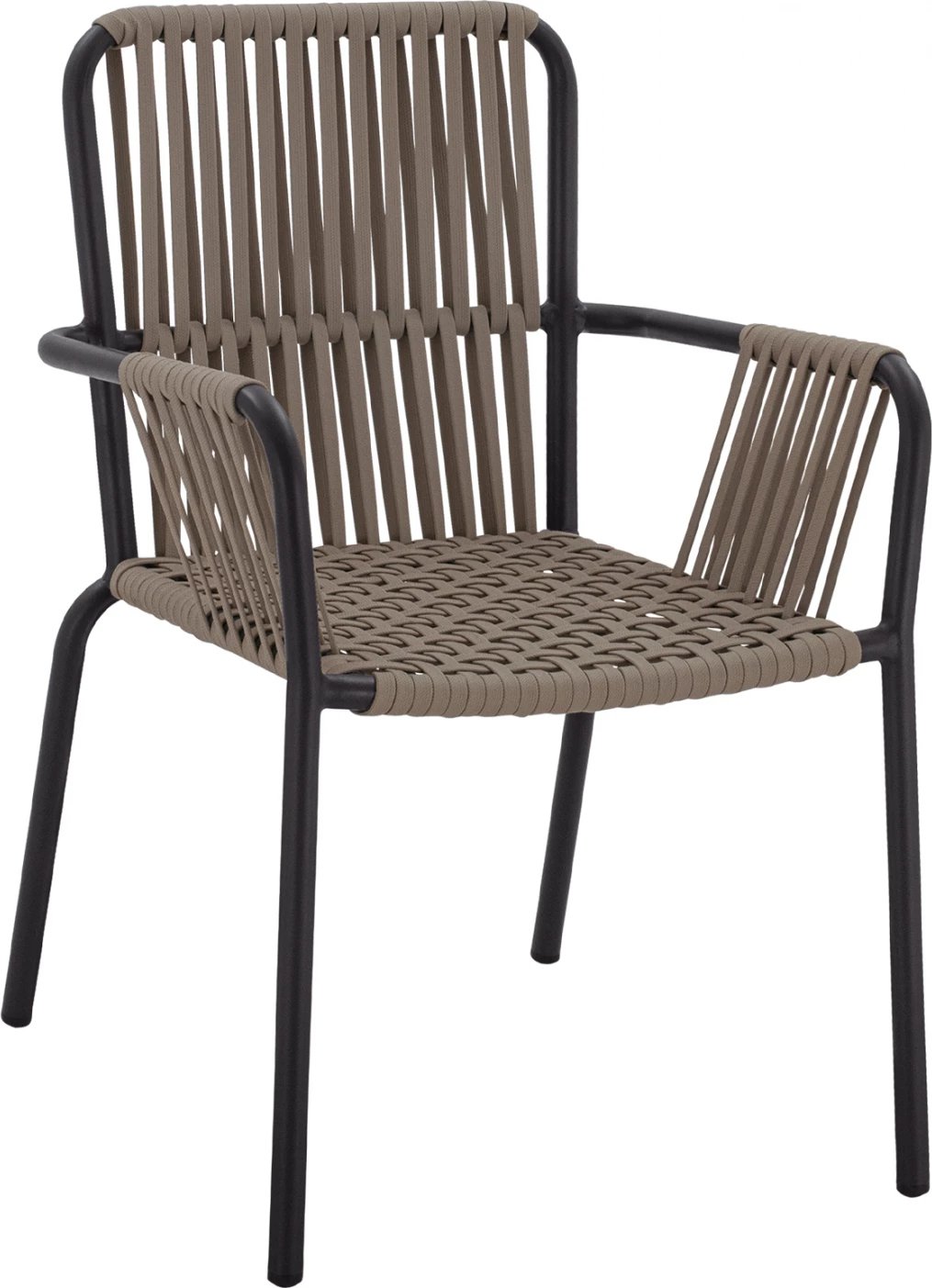 Karrige alumini me litar të gjerë, ngjyrë kapuçino, FH5784.02, 56x58x85 cm