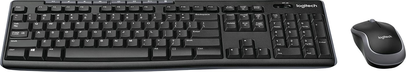 Set tastierë dhe maus wireless Logitech MK270, i zi