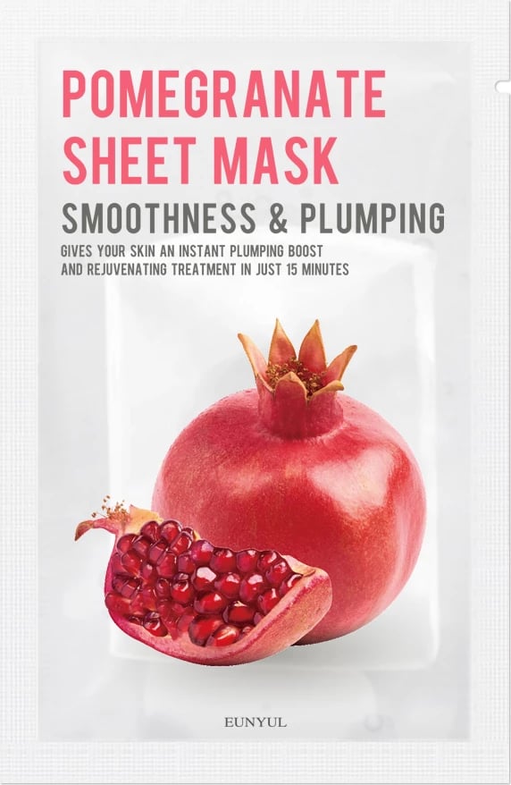Maskë për fytyrë EUNYUL Pomegranate Sheet Mask Firming and Smoothing për femra 22ml