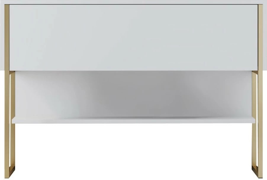 Komodë Hanah Home, Luxe, e bardhë dhe ari